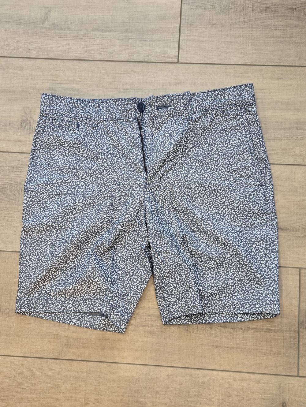 Original Penguin Navy Micro Floral Flat Front Shorts